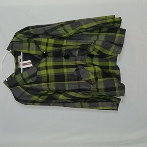 GOLD FLAVA Green Black Gray Blazer Jacket Size 18 Plus